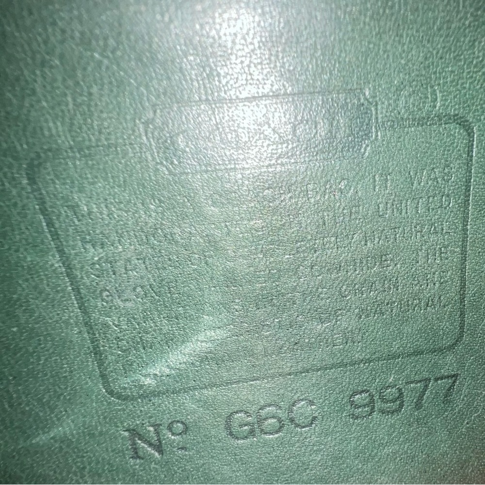 Vintage Coach Manor Bag Green 9977 - Picture 14 of 14